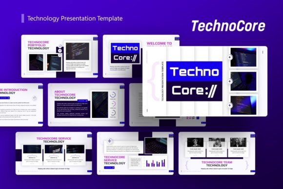 Preview of Technology Presentation - TechnoCore technology presentation template