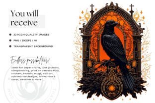 30 Gothic Halloween Clipart Graphic by ThatsDesignStore · Creative Fabrica