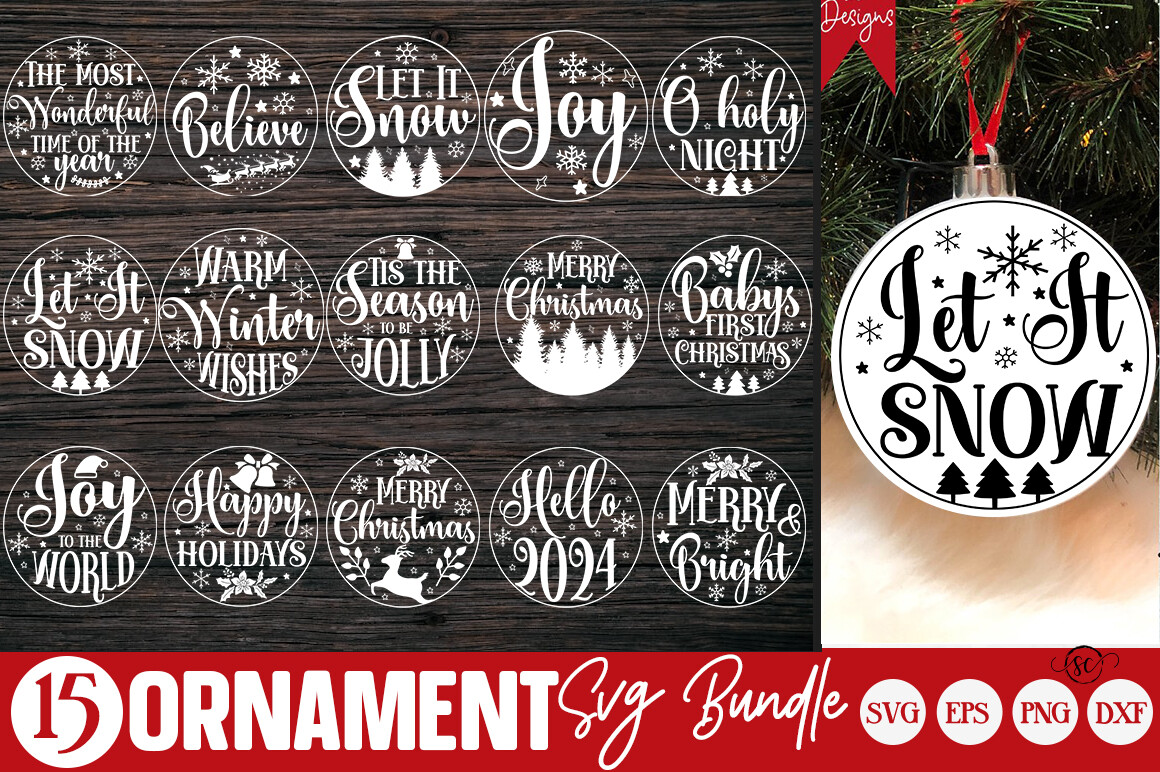 Christmas Ornament SVG Bundle