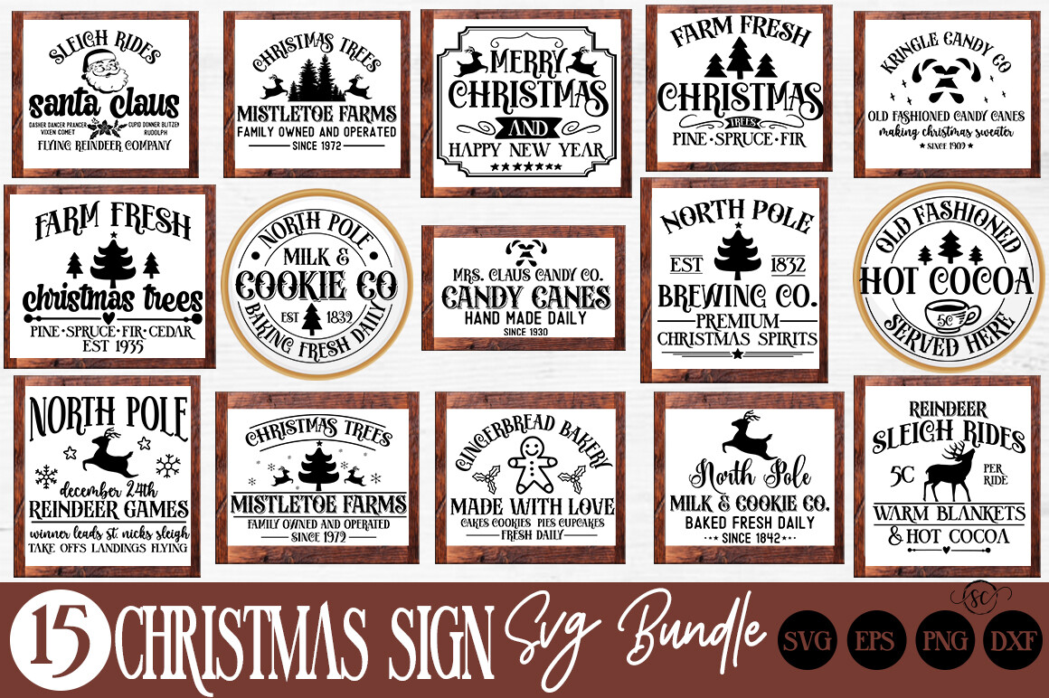 Farmhouse Christmas SVG Bundle Graphic by SvgCraft · Creative Fabrica