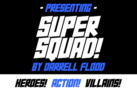 Super Squad Display Font By Dadiomouse