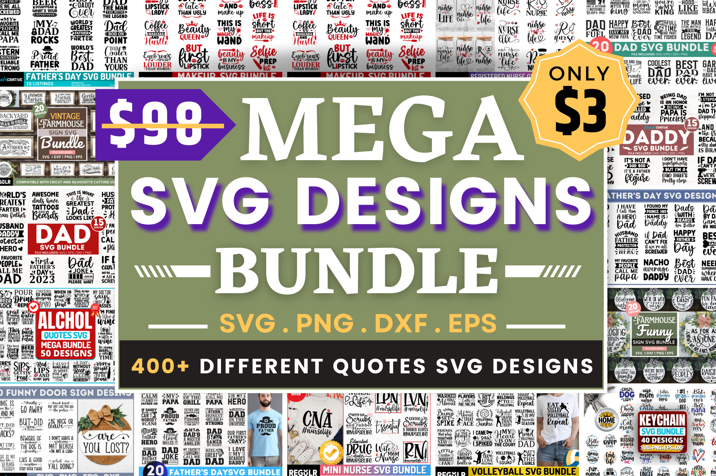 The Mega SVG Designs Bundle
