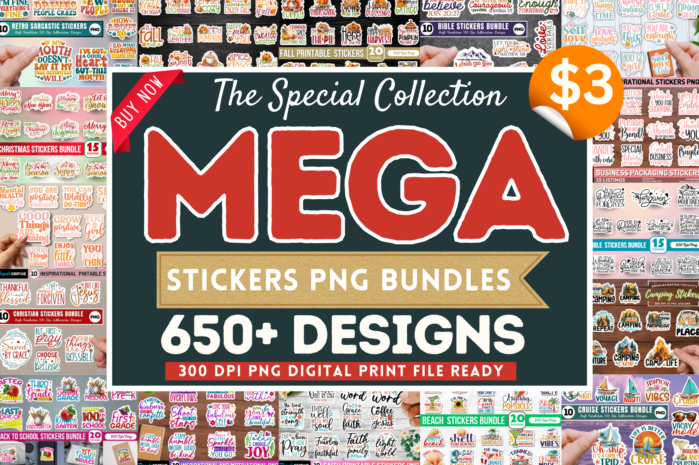The Special Mega Stickers PNG Bundle