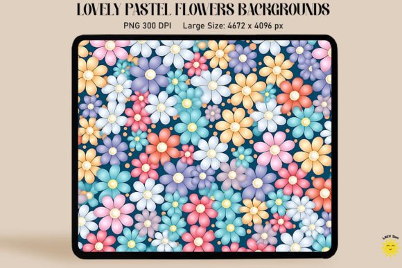 Tiny Pastel Flowers Backgrounds Graphic Backgrounds By Lazy Sun