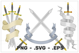 Vector Design Ancient Sword with Ribbon Graphic by deiby.ybied ...