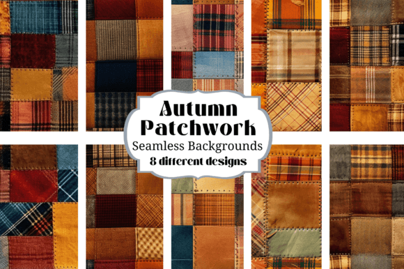 Autumn Patchwork Seamless Backgrounds