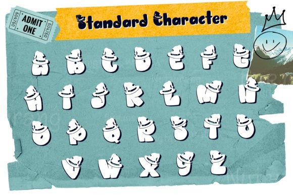 Hat Character Font - Preview 4