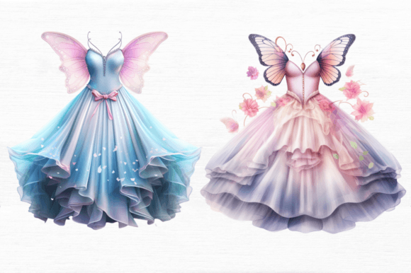 Pretty Fairy Dress Clipart Bundle Graphic by Regulrcrative  Creative  Fabrica