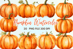 Pumpkin Watercolor Clipart Graphic by Regulrcrative · Creative Fabrica