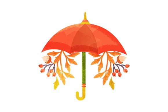 Fall Autumn Leaves Umbrella