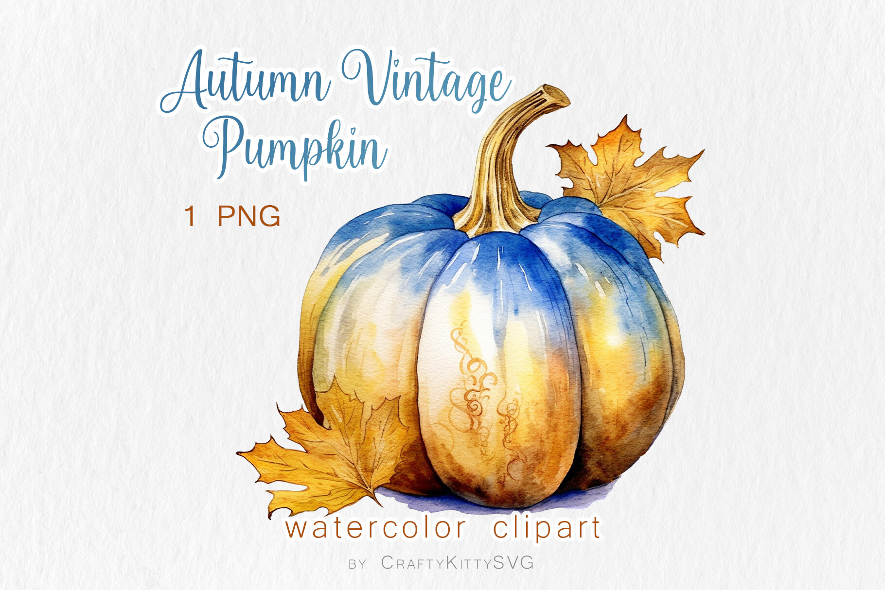 Autumn Pumpkin Watercolor Sublimation Graphic by CraftyKittyArt ...