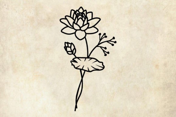 Birth Flower Water Lily Graphic by MagnoliaMoonArt  Creative Fabrica