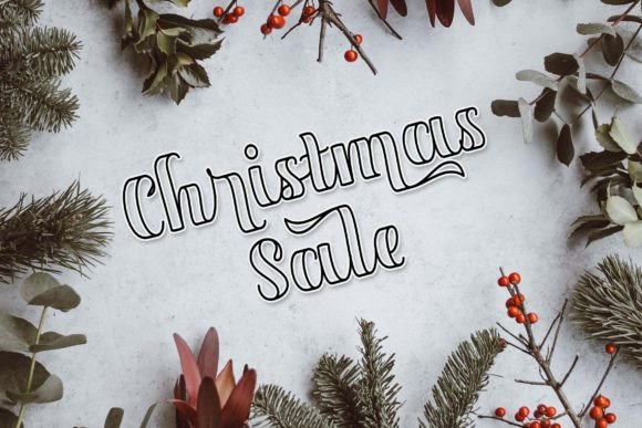 Christmas Outline Font - Preview 2
