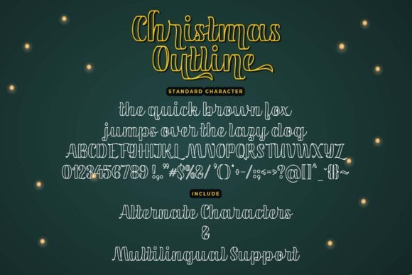 Christmas Outline Font - Preview 6