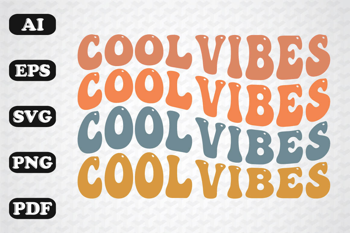 Cool Vibes Retro Wavy Svg Graphic by sujon1638 · Creative Fabrica