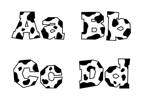 Cow Print Farm Font - Preview 2