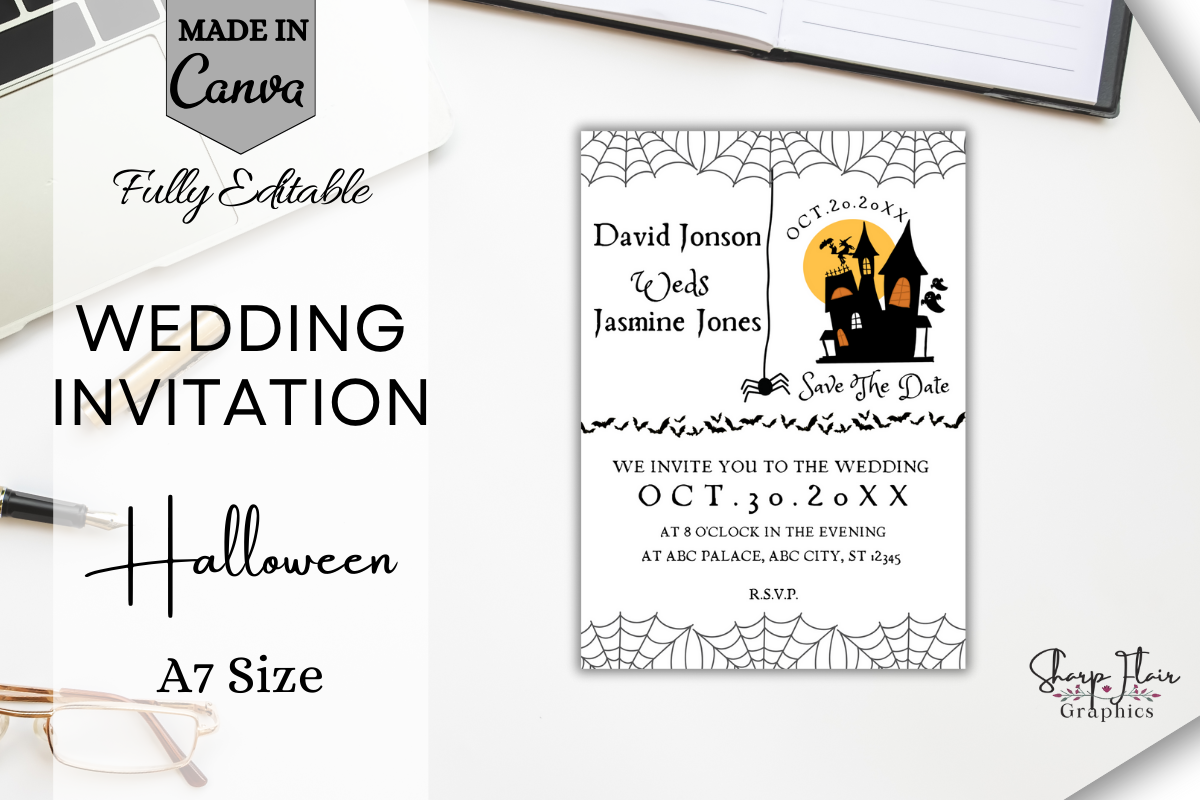 Halloween Wedding Card | Canva | Invite