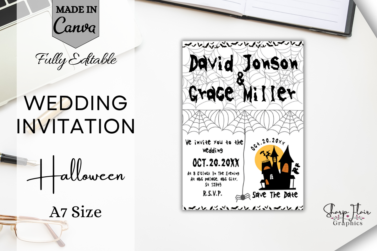 Halloween Wedding Invite | Canva | Card