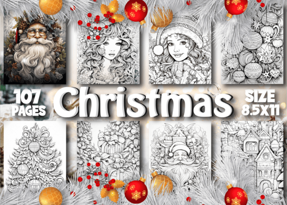 Happy Christmas Coloring Pages for Adult