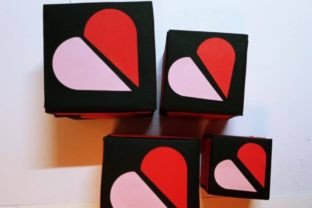 Heart with Frames and Pockets Exploding Box · Creative Fabrica
