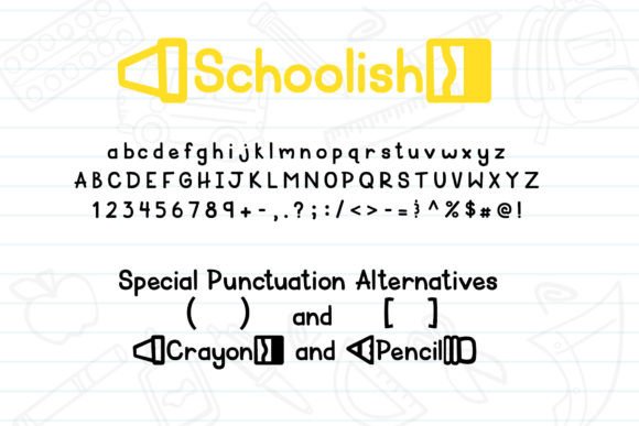 Schoolish Font PNG with transparent background - Preview 1
