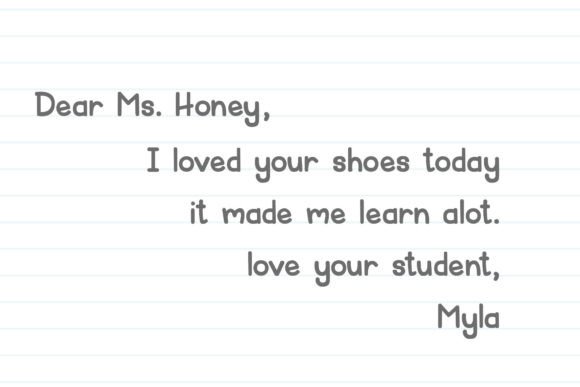 Schoolish Font PNG with transparent background - Preview 3