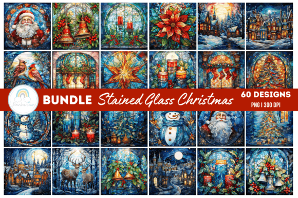 Stained Glass Christmas Sublimation