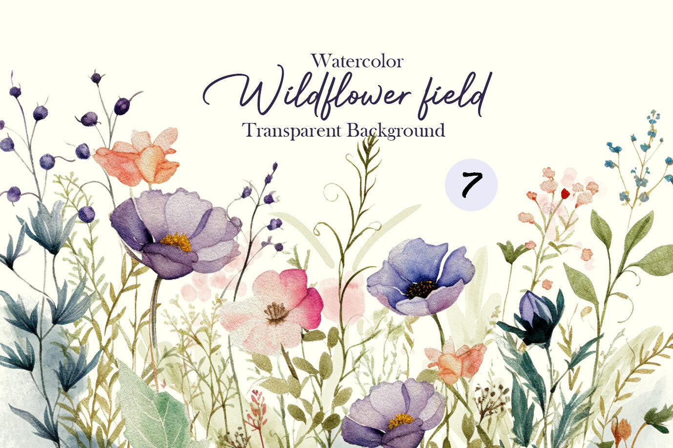 Watercolor Wildflower Border Printable