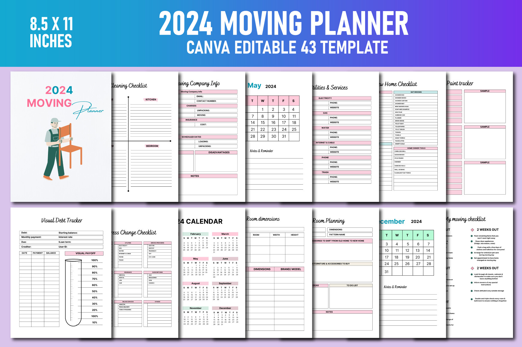2024 Moving Planner Canva KDP Graphic by Lavlu Creative Zone · Creative ...