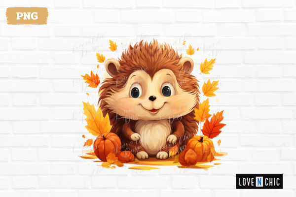 Autumn Hedgehog Clipart PNG Graphic by Sabuydee Design · Creative Fabrica