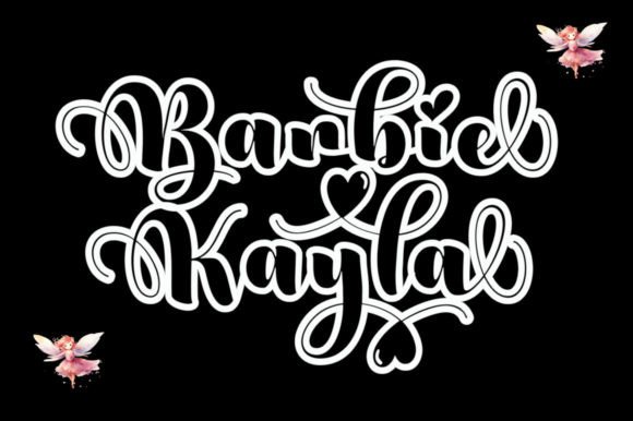 Barbie Outline Font - Preview 3