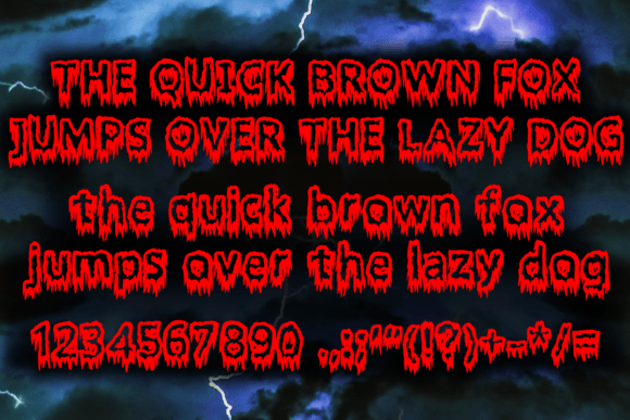 Bloody Nightmare Font - Preview 2