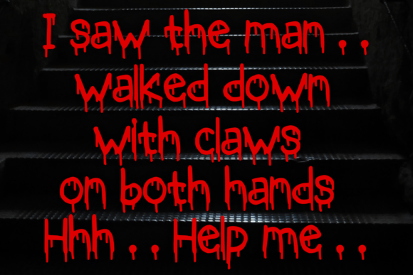 Bloody Skinny Font - Preview 1