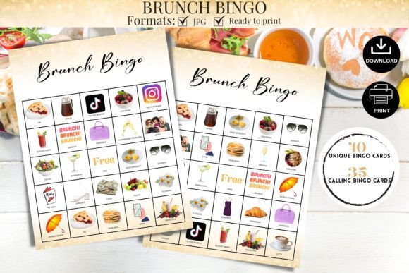 Brunch Bingo Games Printable