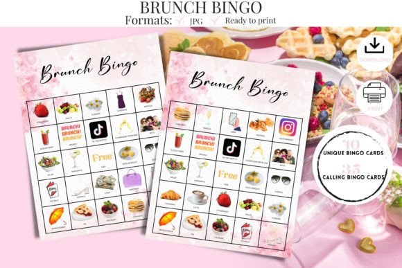 Brunch Bingo Games Printable