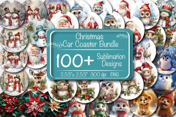 Car Coaster Christmas Sublimation Bundle