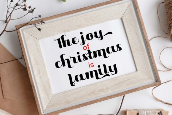 Christmas Solid Font PNG with transparent background - Preview 1
