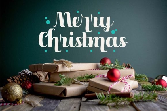 Christmas Solid Font PNG with transparent background - Preview 2