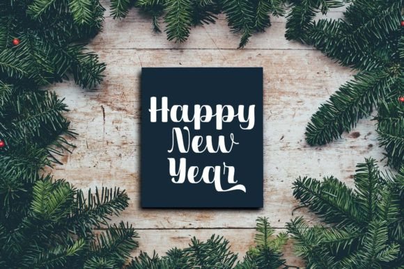 Christmas Solid Font PNG with transparent background - Preview 4