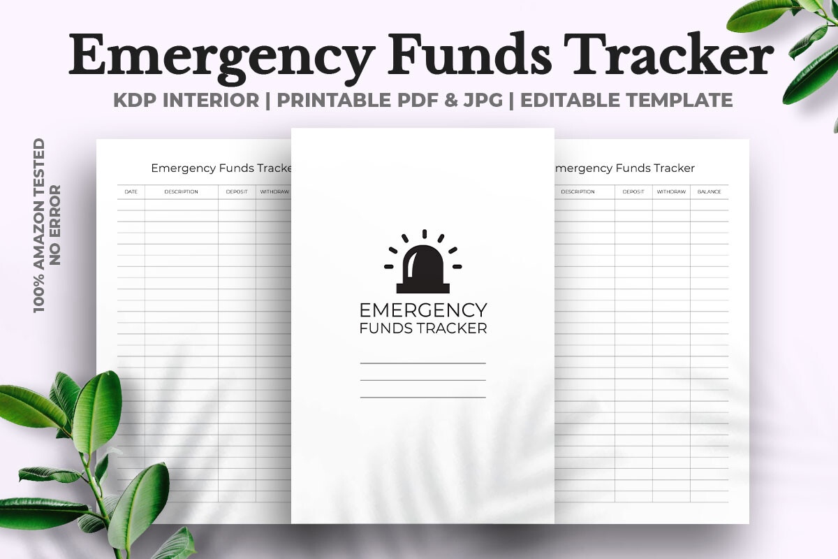 Emergency Funds Tracker Kdp Interior Graphic by M9 Design · Creative ...