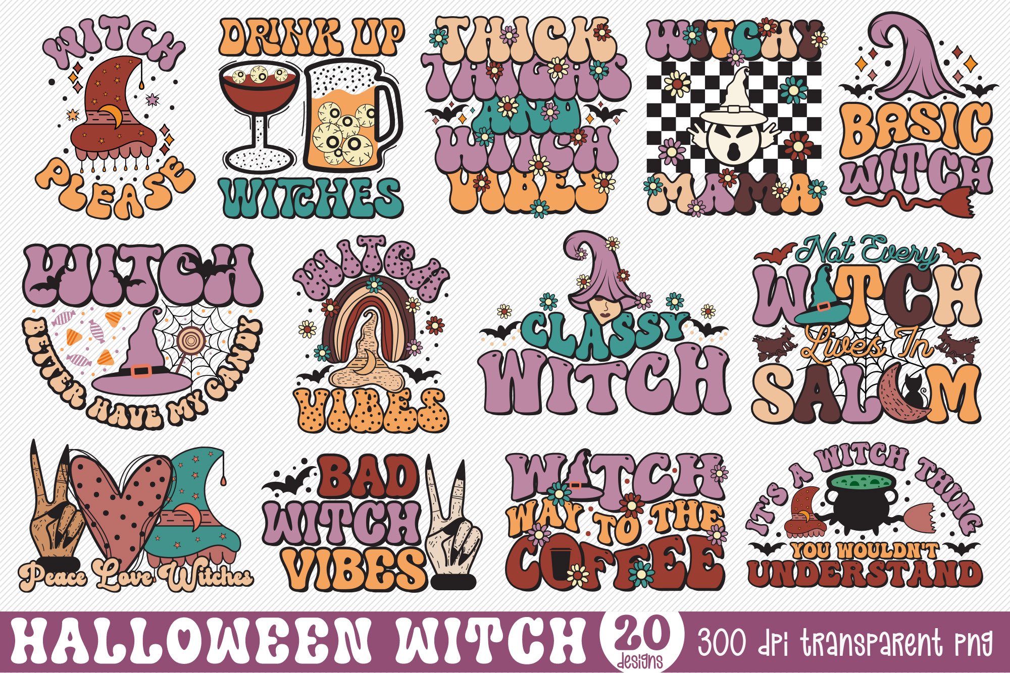 Halloween Witch Sublimation Bundle Graphic by CraftlabSVG · Creative ...