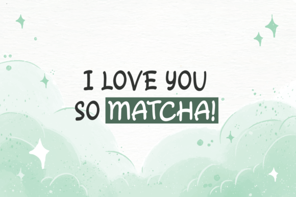 Holland Matcha Font PNG with transparent background - Preview 1