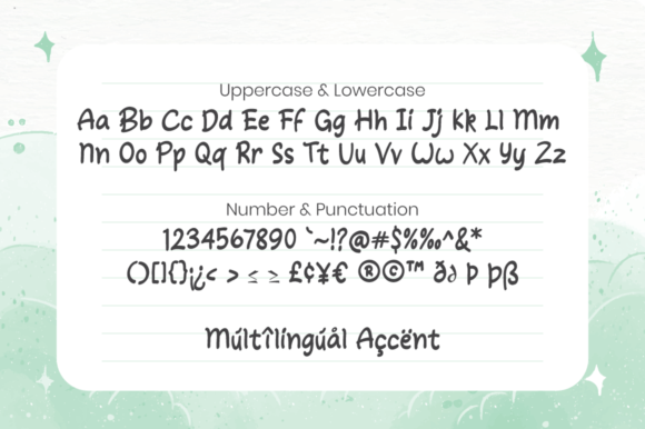 Holland Matcha Font PNG with transparent background - Preview 3