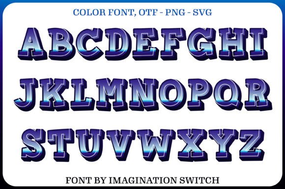 Metallic Font PNG with transparent background - Preview 1