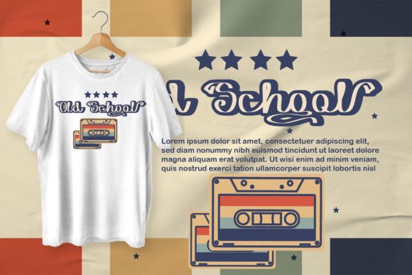 Retro Tape Font PNG with transparent background - Preview 3