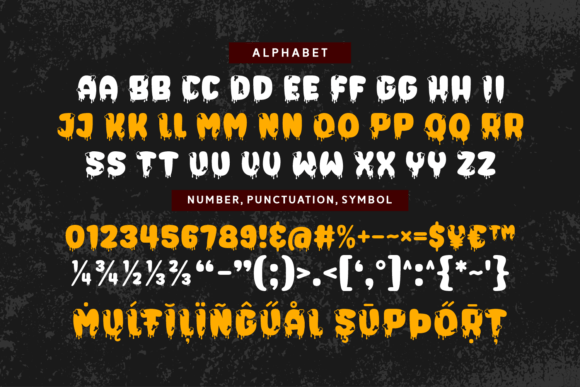Scary Bloods Font PNG with transparent background - Preview 6