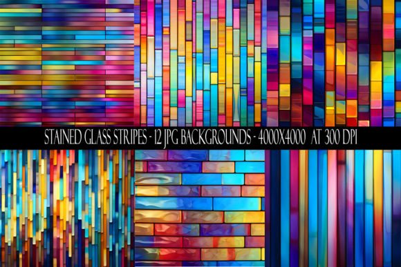 Stained Glass Stripes Backgrounds