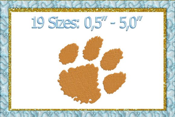 Tiger Paw Print Machine Embroidery Desig