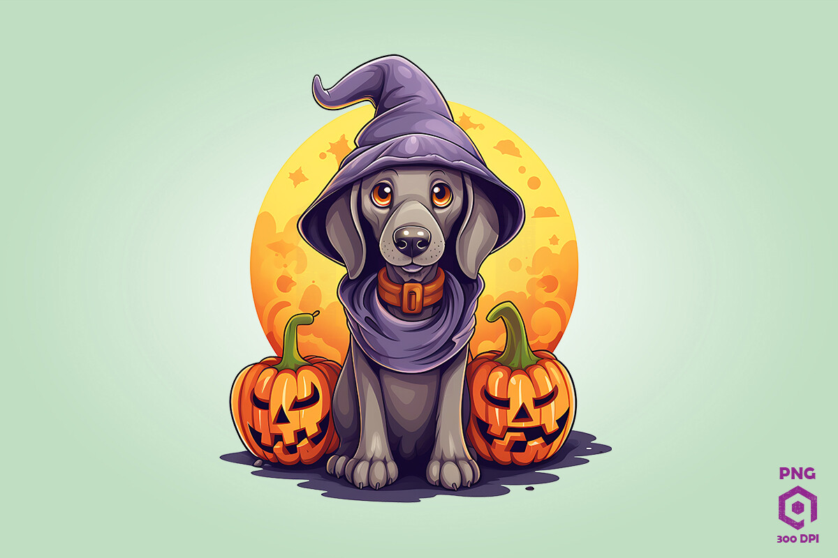 Trick or Treat Weimaraner Dog Graphic by Quoteer · Creative Fabrica