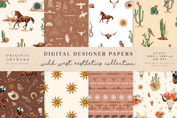 Wild West Seamless Patterns Western